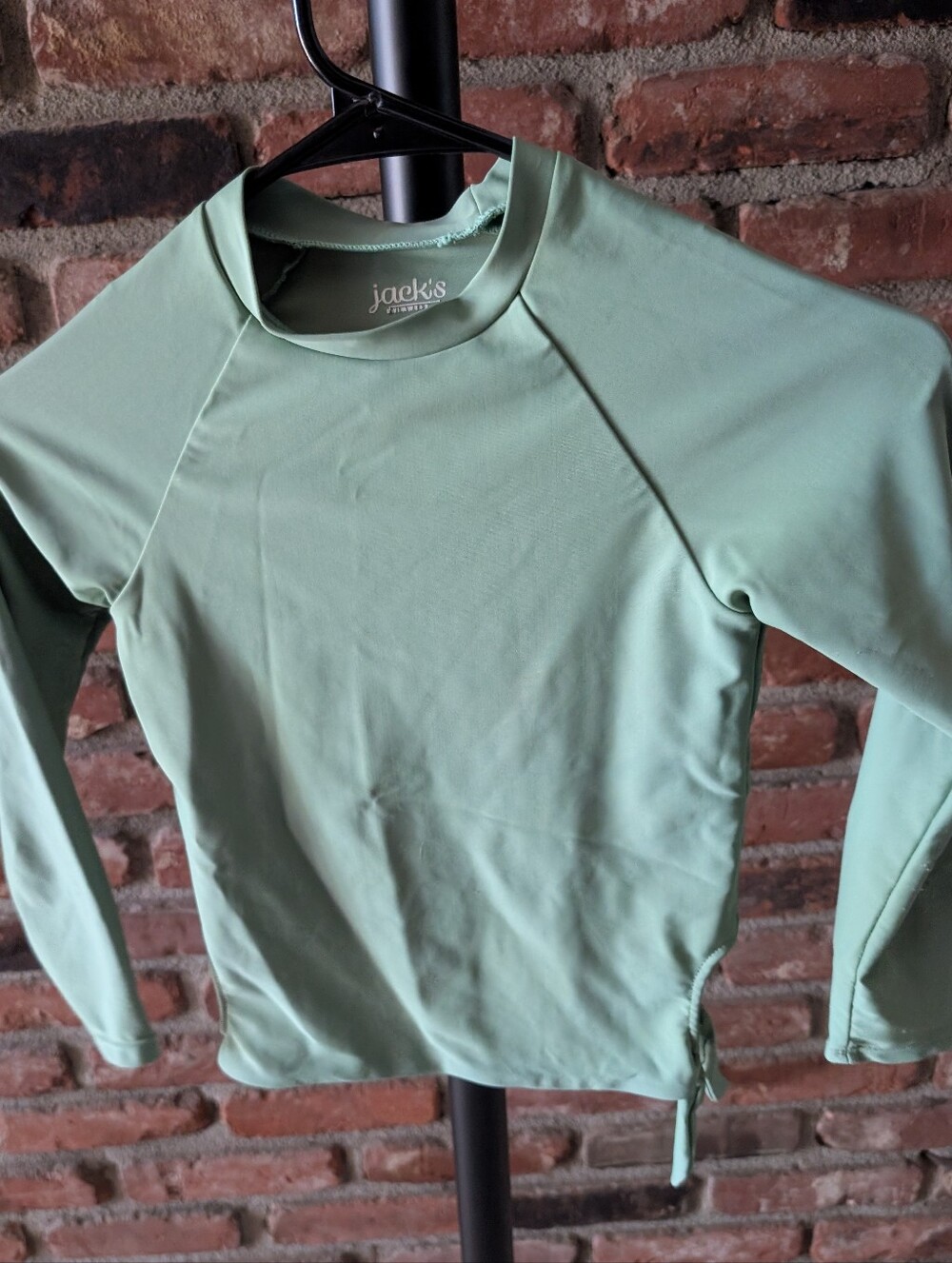 jack's Girls Mint Green Long-Sleeve Rash Guard